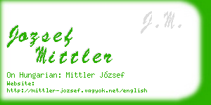 jozsef mittler business card